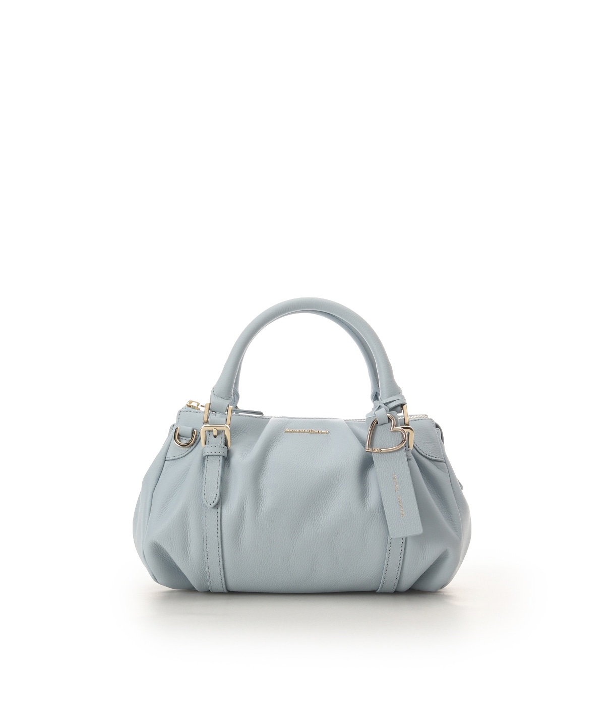 タックデザインソフトレザーハンドバッグ