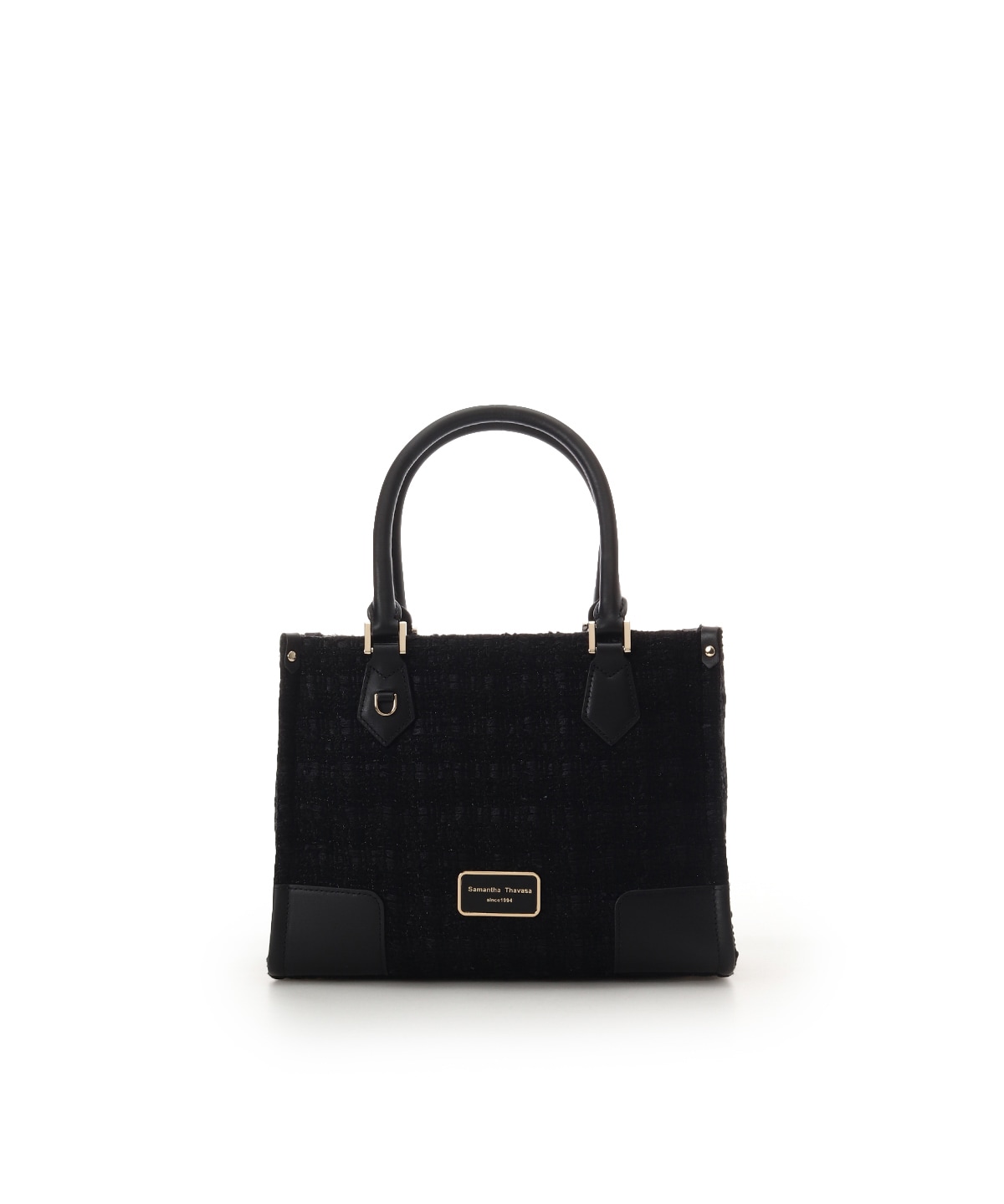 [Holiday Collection]ファンシーツイード スクエアハンドバッグ