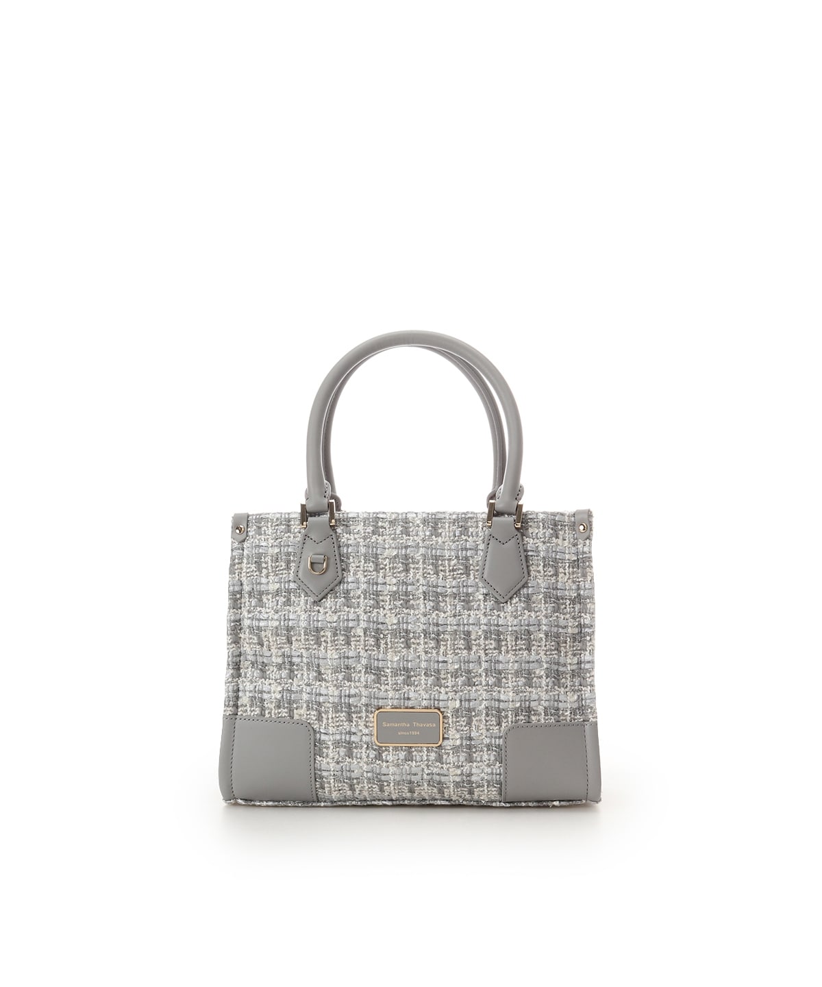 [Holiday Collection]ファンシーツイード スクエアハンドバッグ