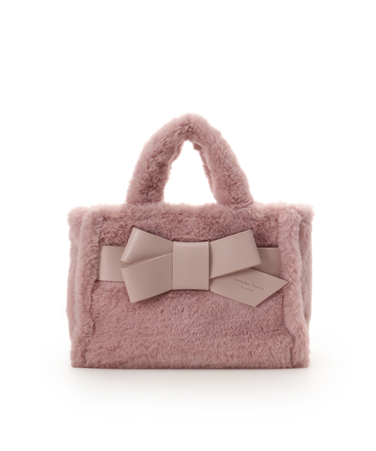 ワンポイントリボン ファーバッグ