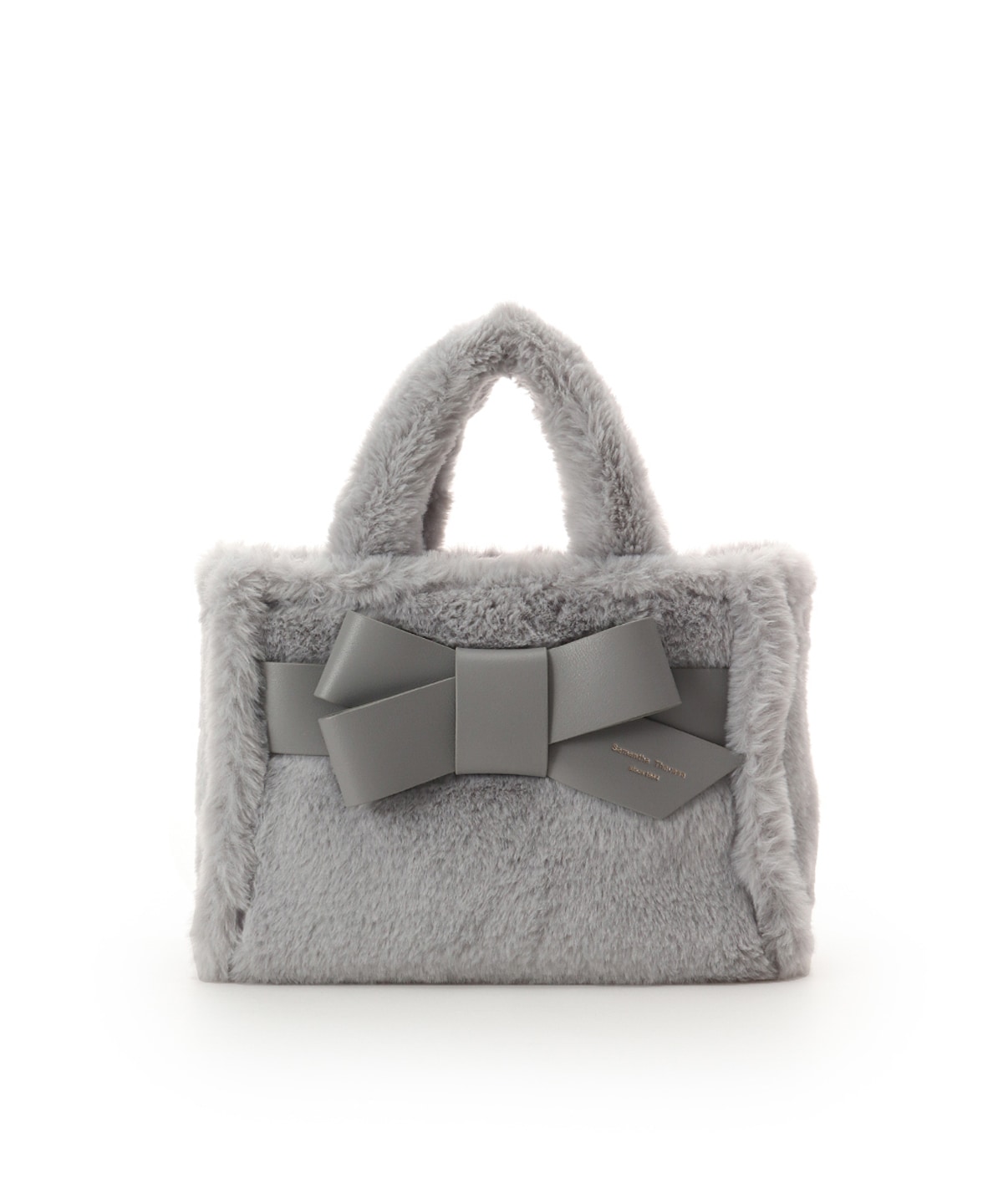 ワンポイントリボン ファーバッグ