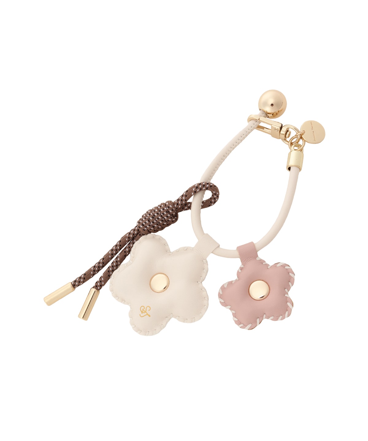 カジュアルフラワーモチーフ バッグチャーム