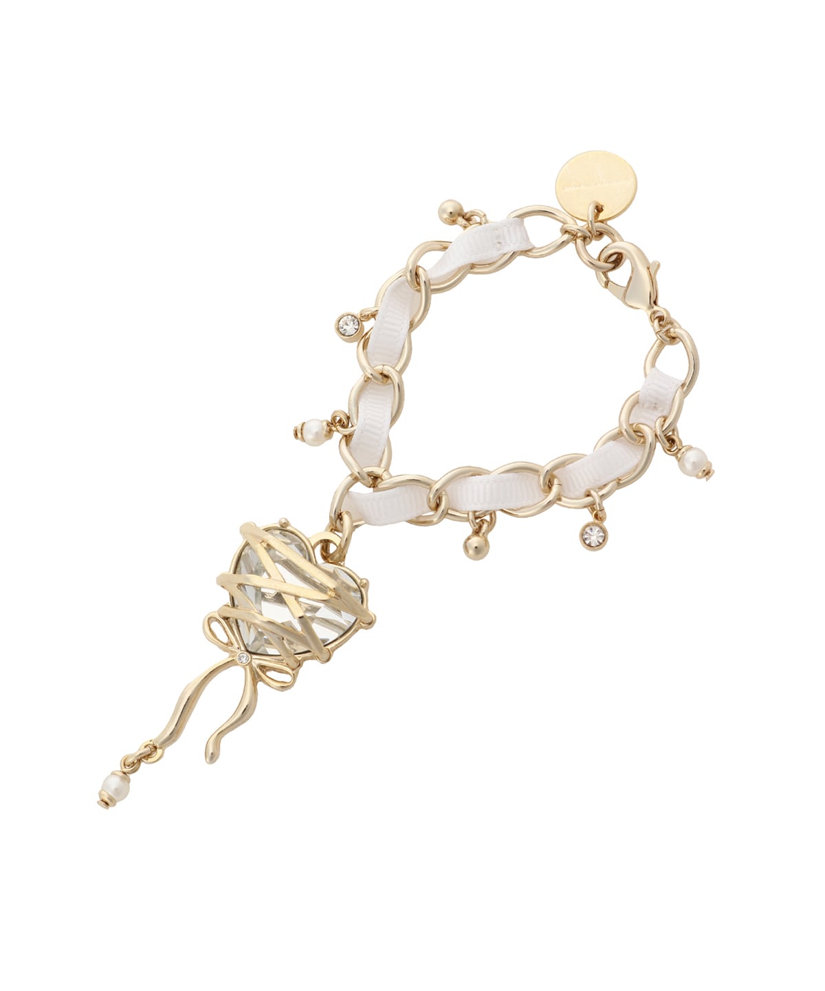 リボンハートバッグチャーム