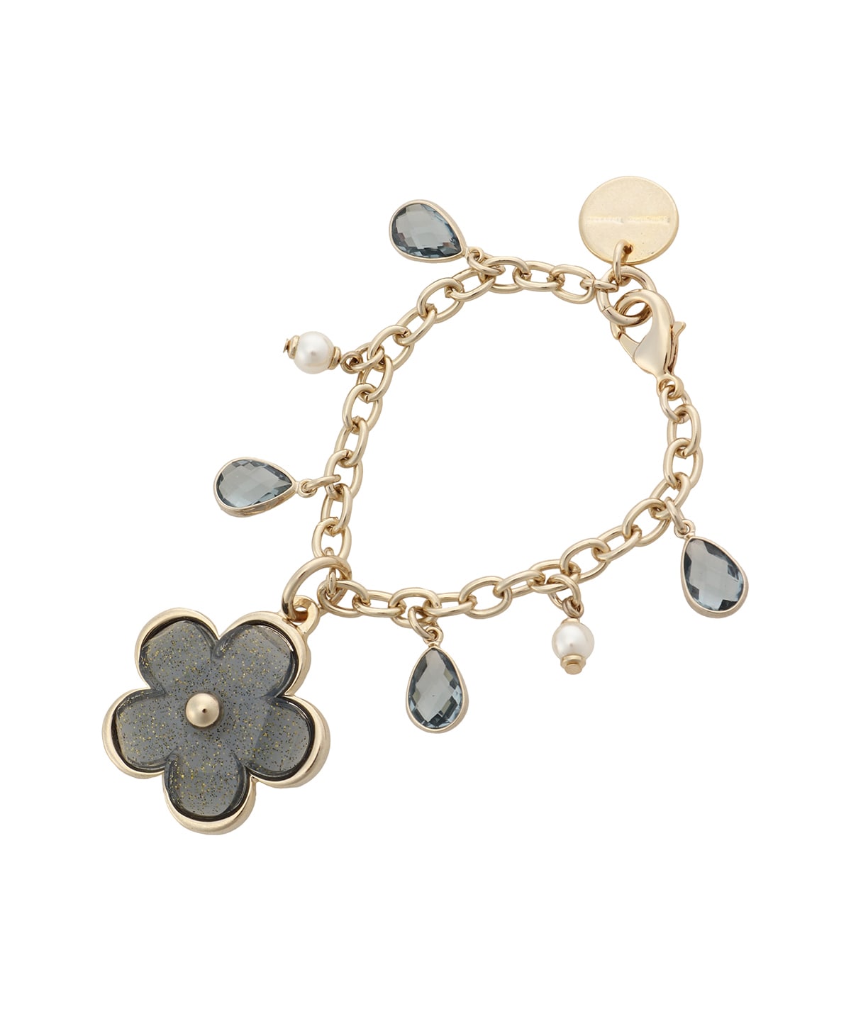 クリアラメフラワーバッグチャーム