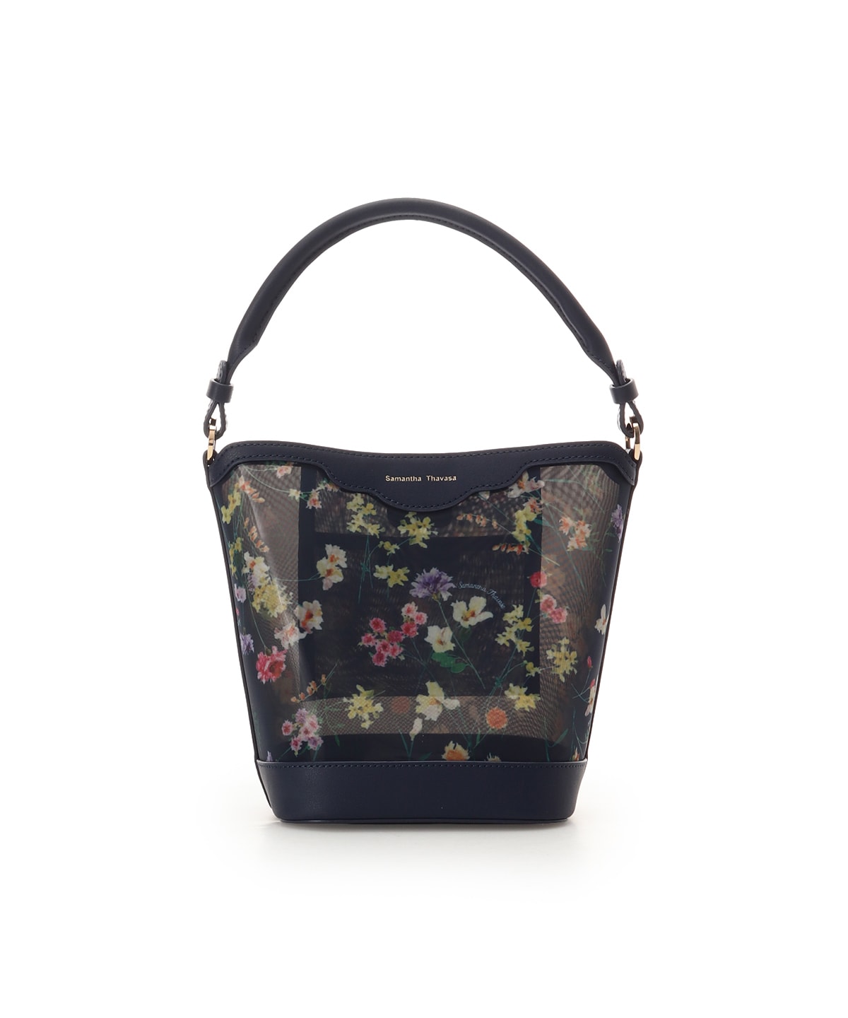 フラワーモチーフチュール ワンハンドルバッグ