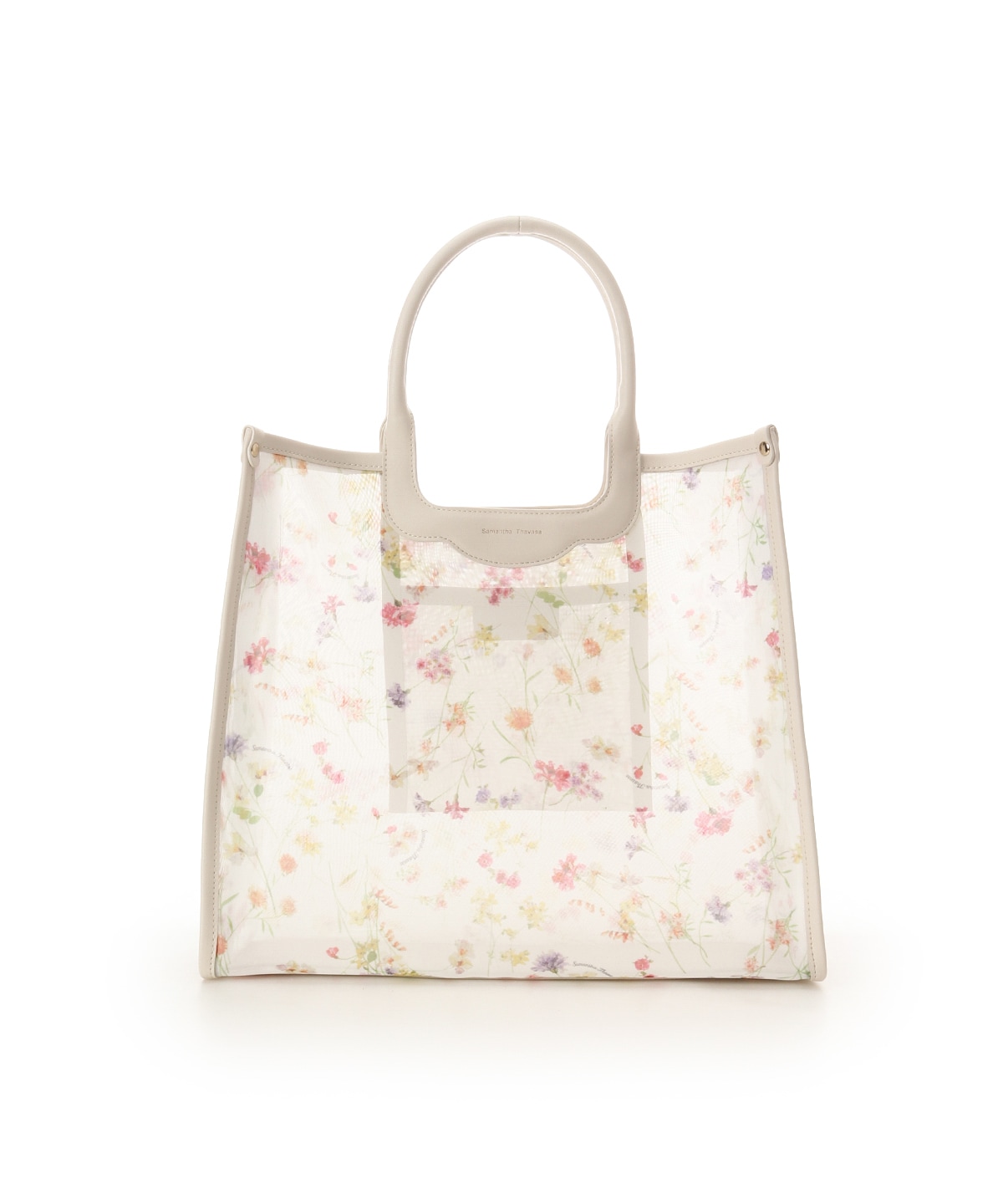 フラワーモチーフチュール トートバッグ