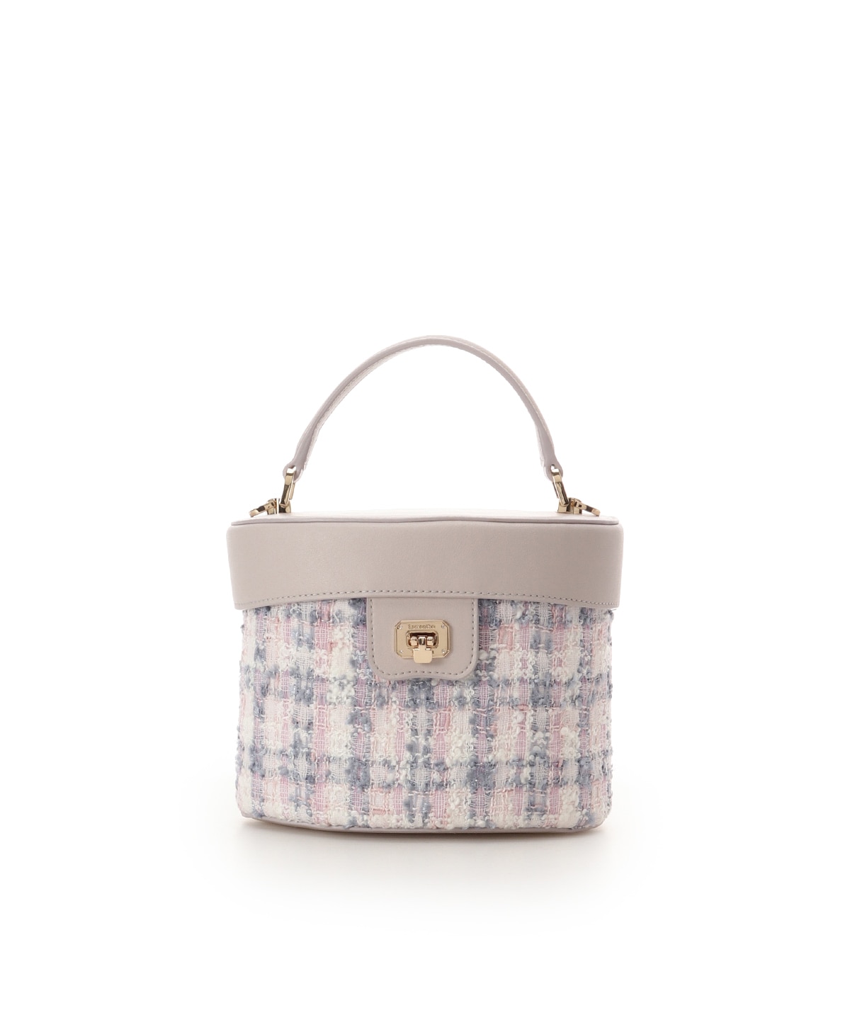 オリジナル金具ツイード バニティバッグ