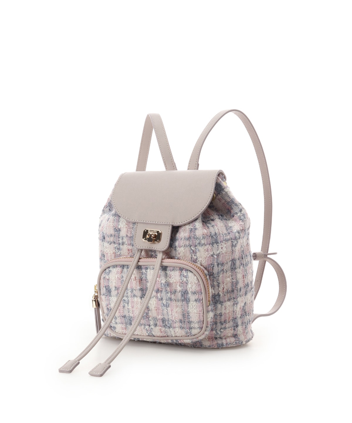 オリジナル金具ツイード リュック