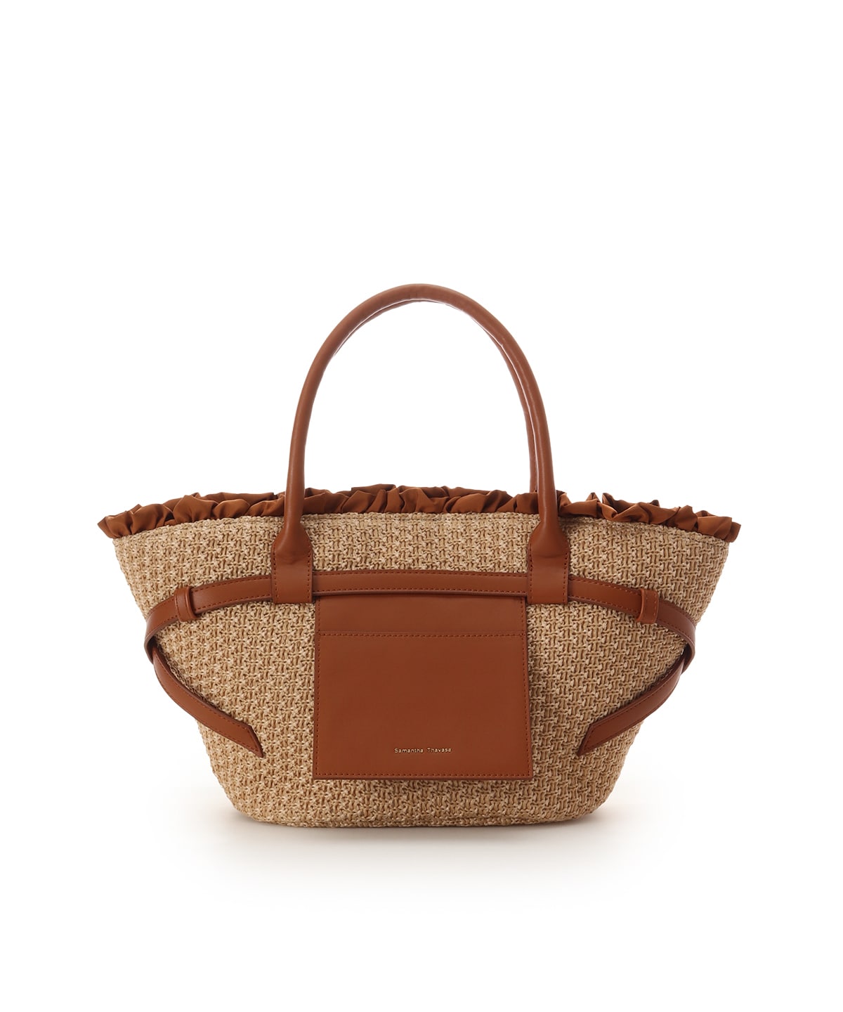 フロントポケットかごバッグ