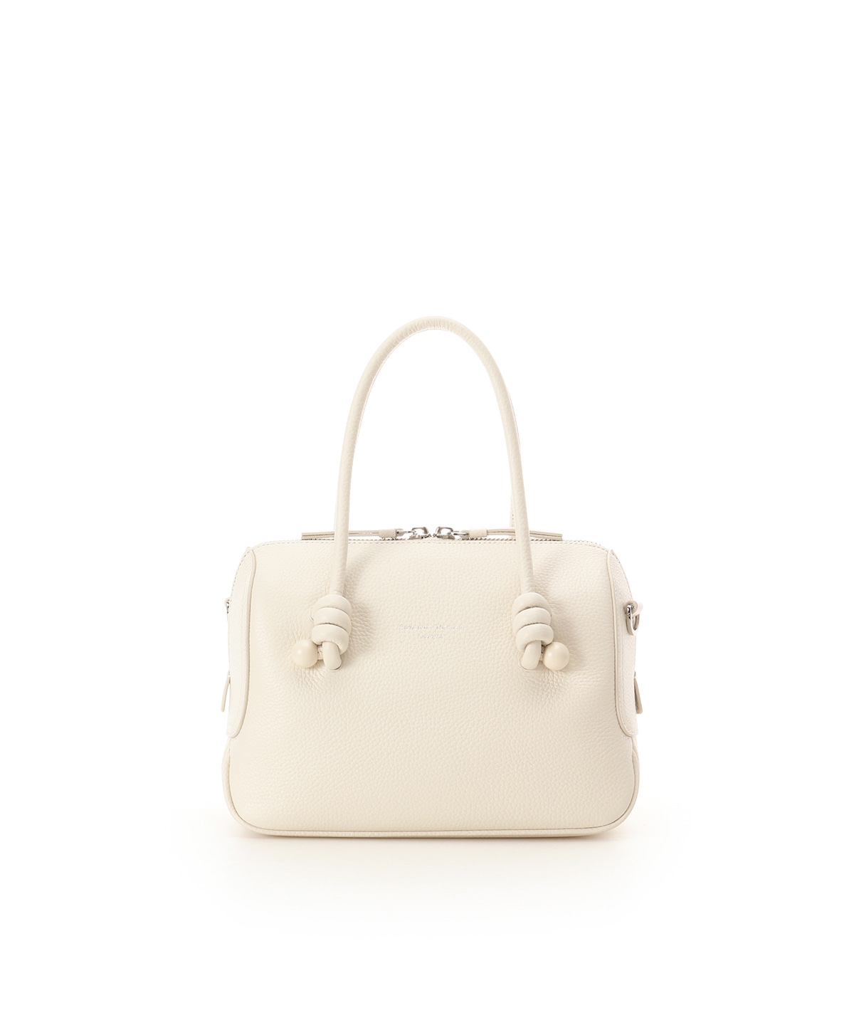 ノットデザインレザーハンドバッグ 大サイズ