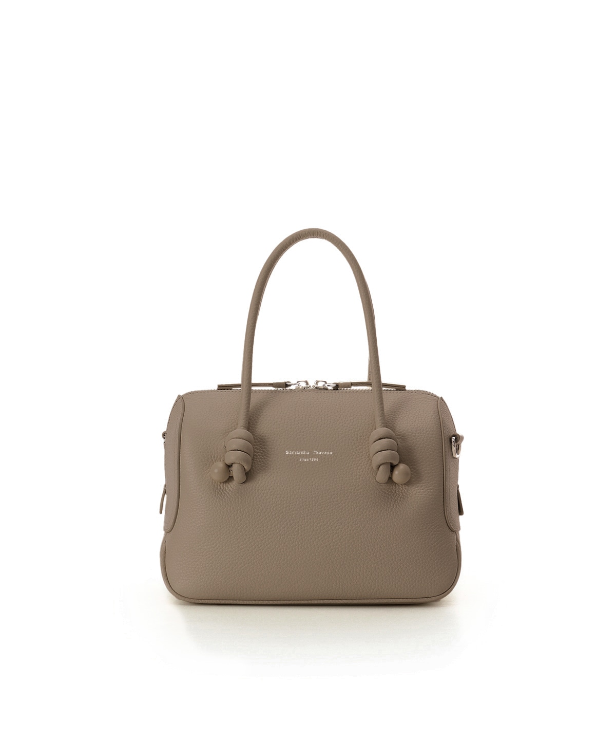 ノットデザインレザーハンドバッグ 大サイズ