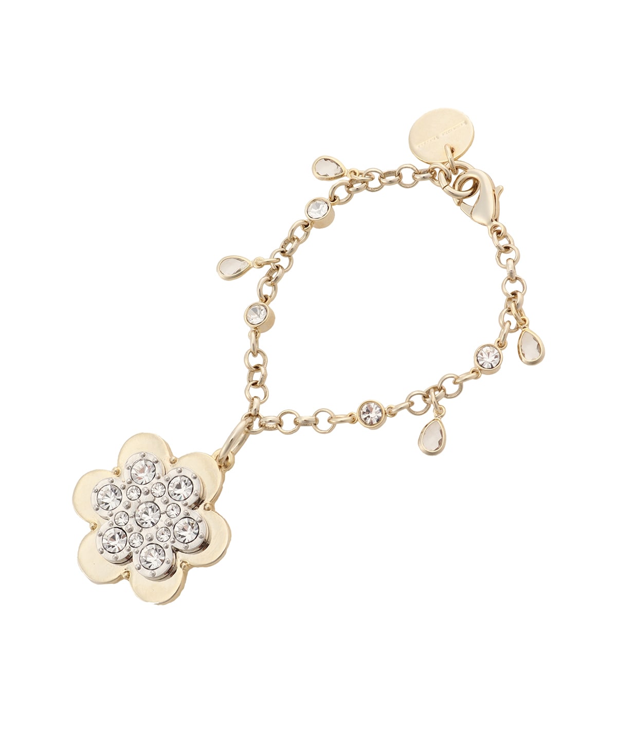 ビジューフラワーモチーフ バッグチャーム