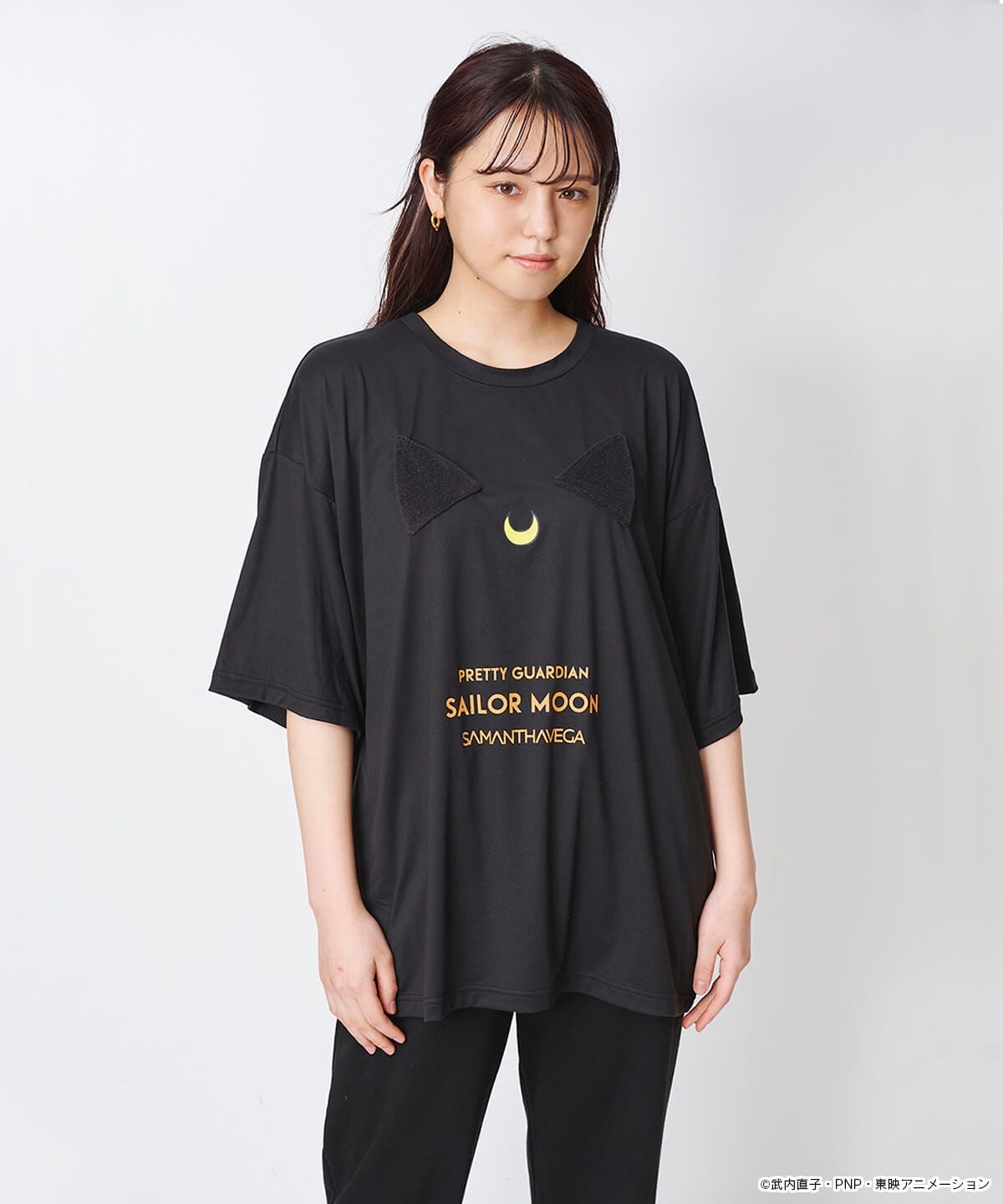 美少女戦士セーラームーン Samanthavega コラボ商品発売開始 美少女戦士セーラームーン ルームウェア Tシャツ ルナ 猫 猫耳