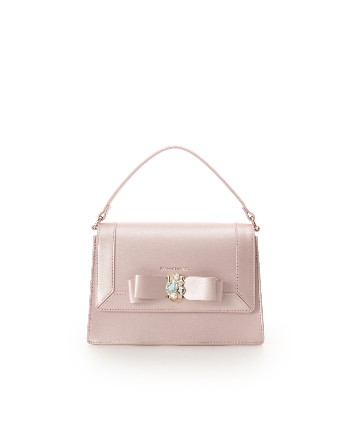 [Holiday Collection] パールカラージュエルリボンショルダーバッグ