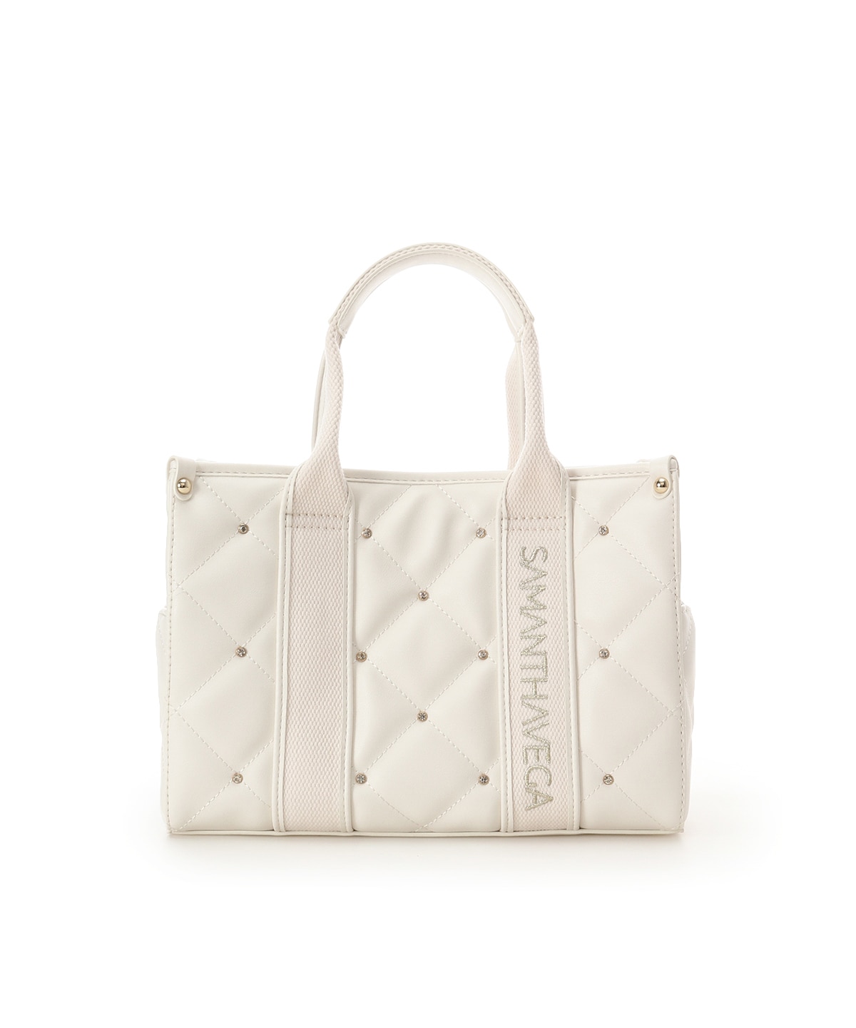 ロゴテープビジューハンドバッグ