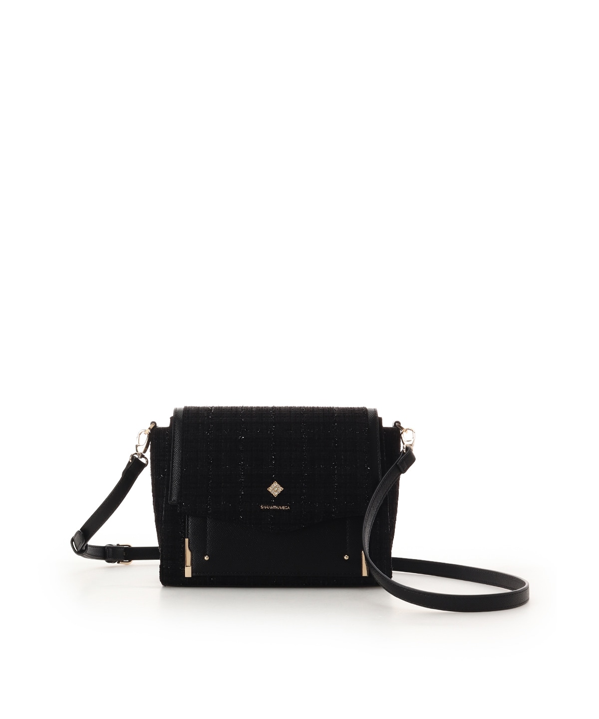 新色ツイードダイヤカットショルダーバッグ