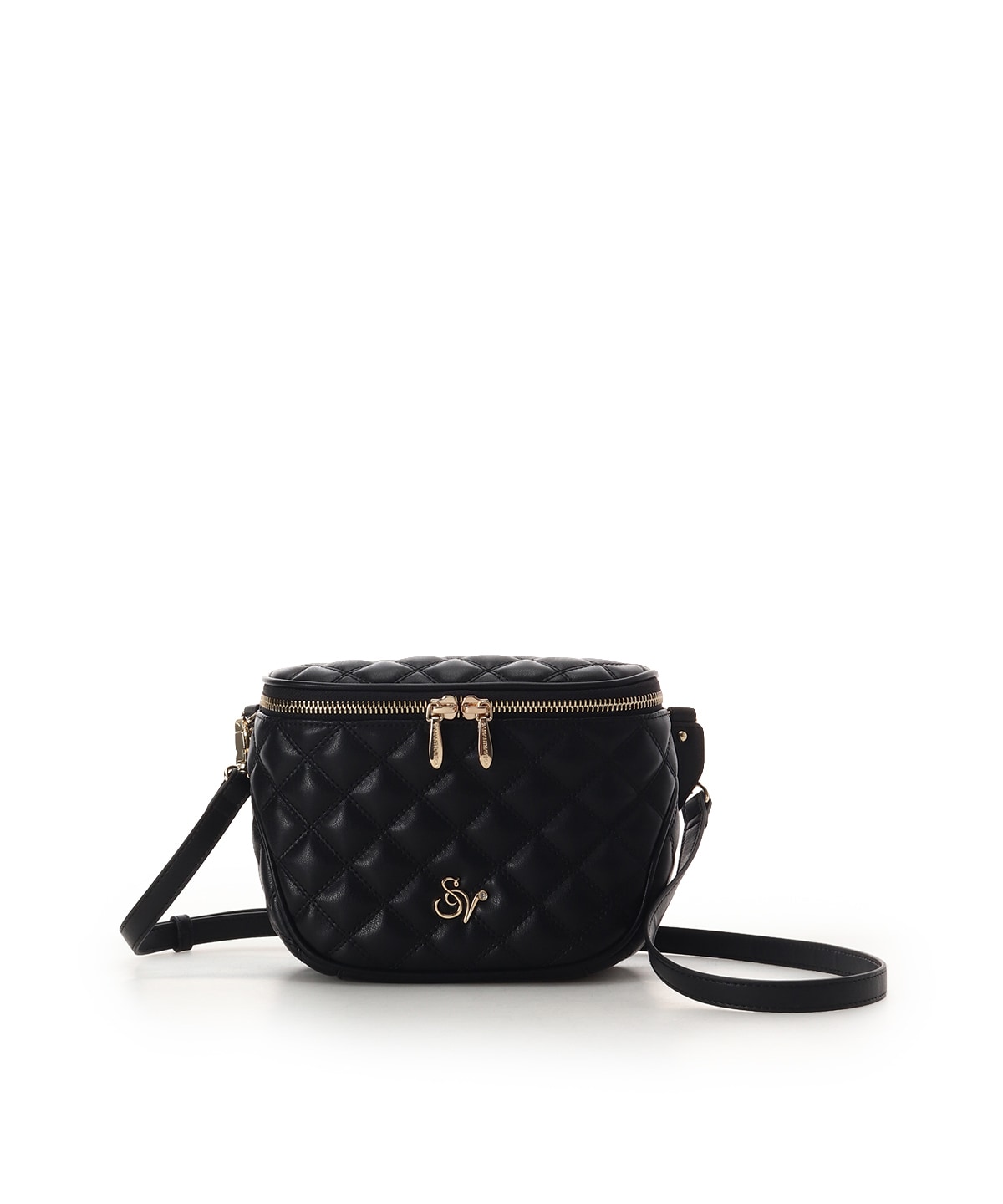 ダブルステッチダイヤキルトショルダーバッグ