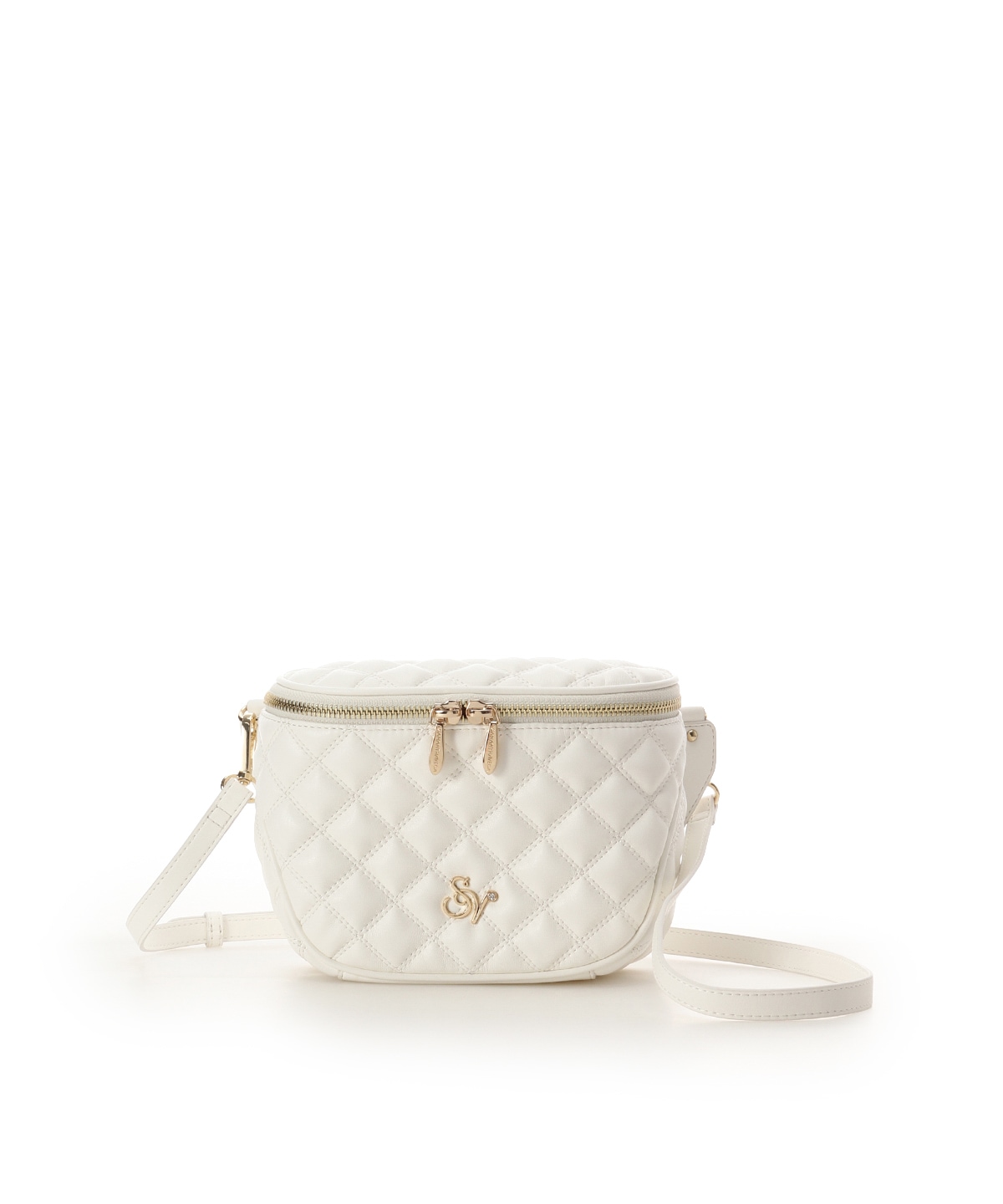 ダブルステッチダイヤキルトショルダーバッグ