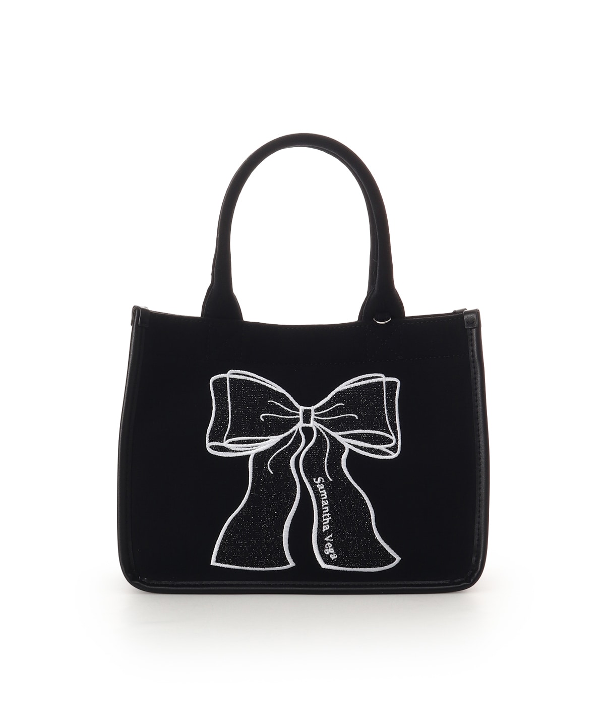 リボン刺繍ハンドバッグ