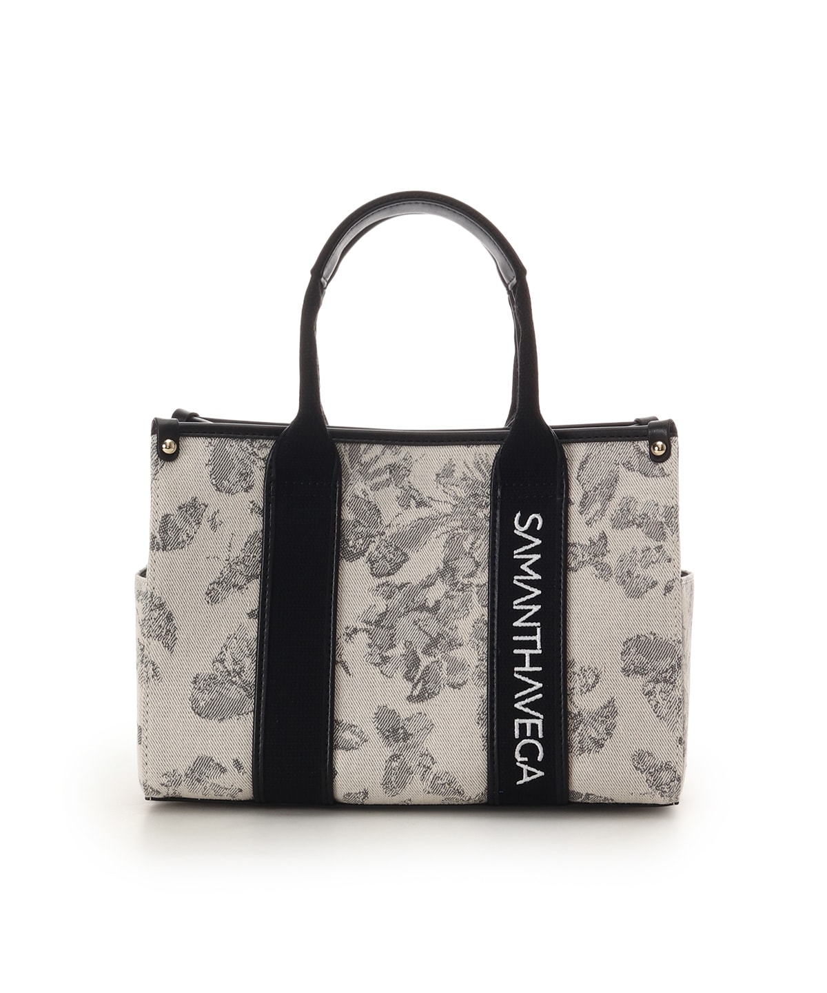 ロゴテープジャガード調トートバッグ（小）