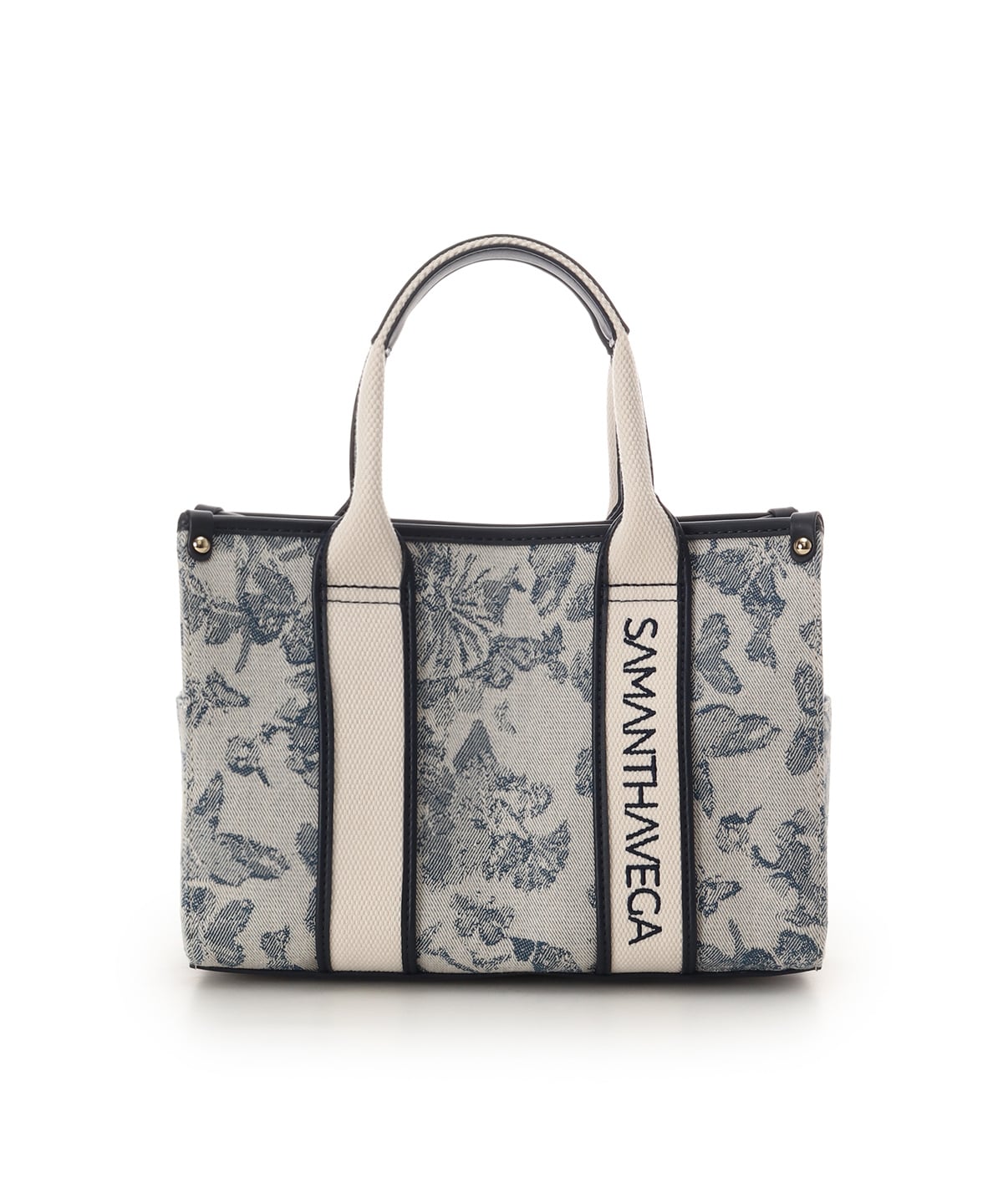 ロゴテープジャガード調トートバッグ（小）