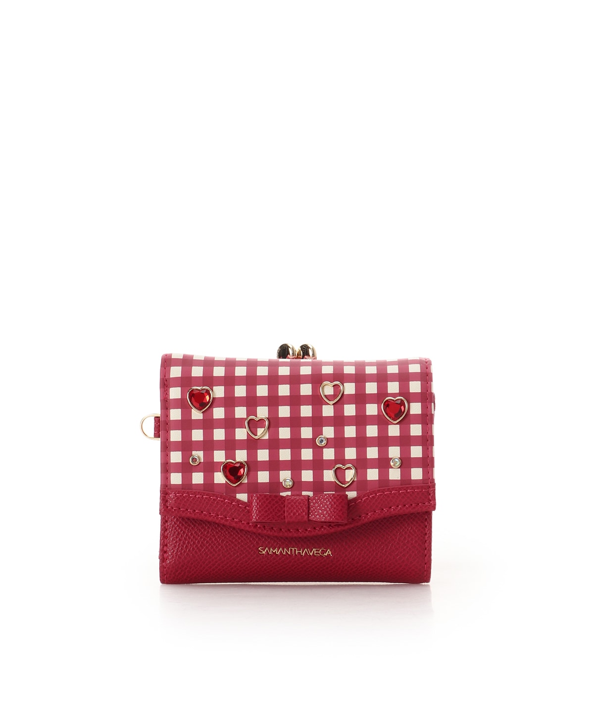 ストロベリーギンガム折財布