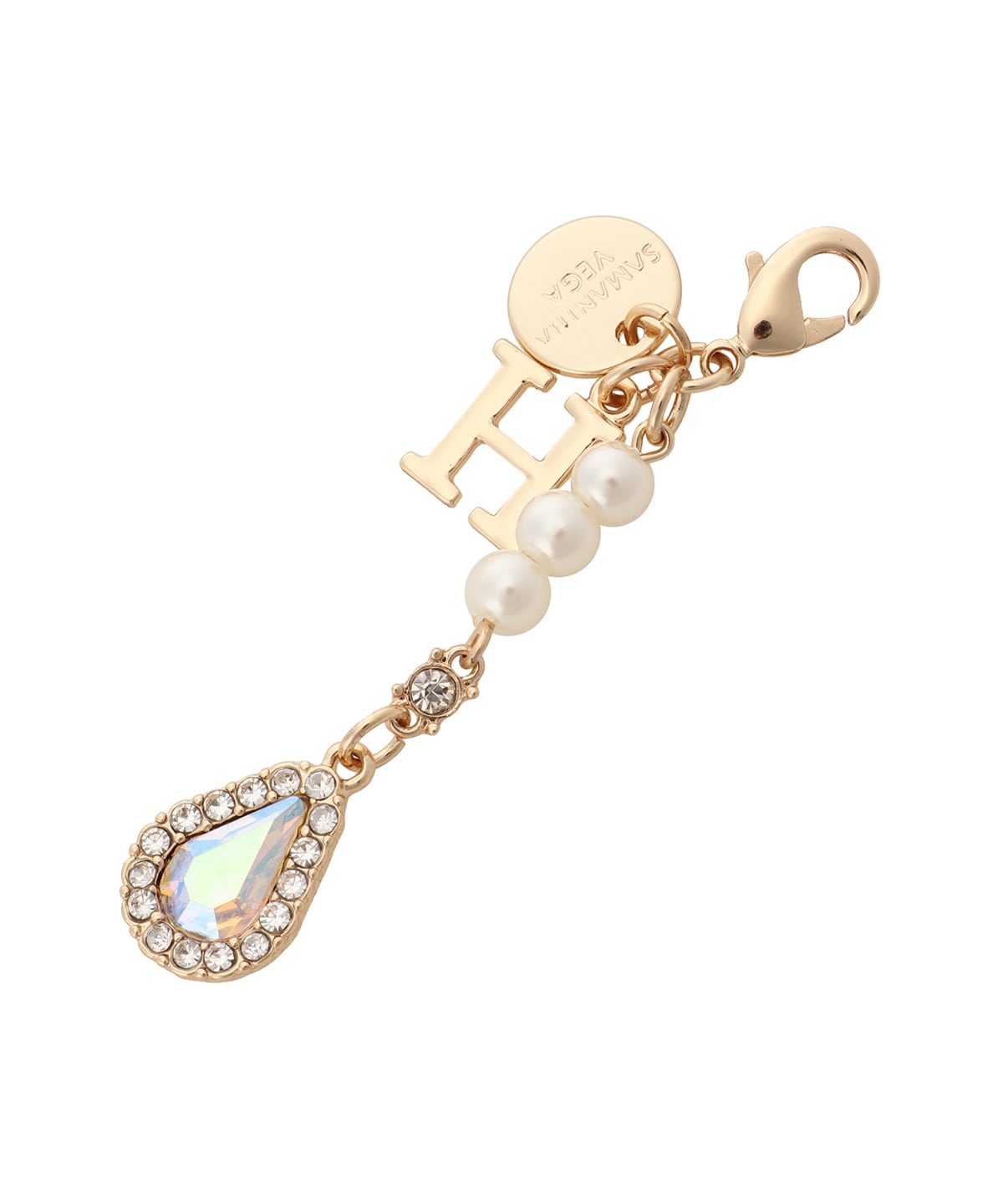 ドロップビジューイニシャルチャームH