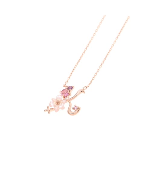 Samantha Tiara フラワーレターズイニシャルネックレス J ネックレス ショップオフ