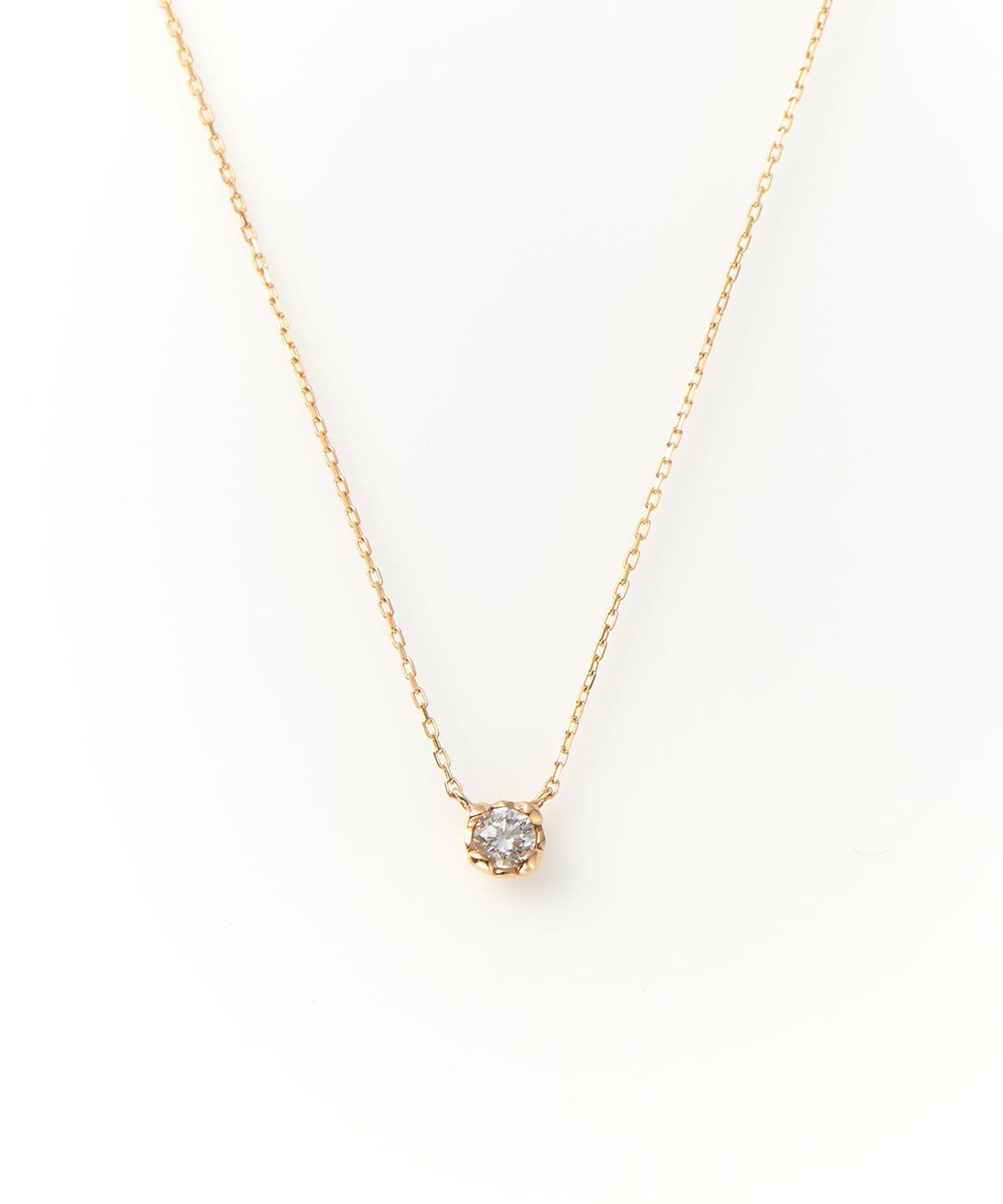 K18SPG 一粒ダイヤモンドハートネックレス(40cm K18 ピンク): Samantha Jewelryサマンサタバサ公式オンラインショップ