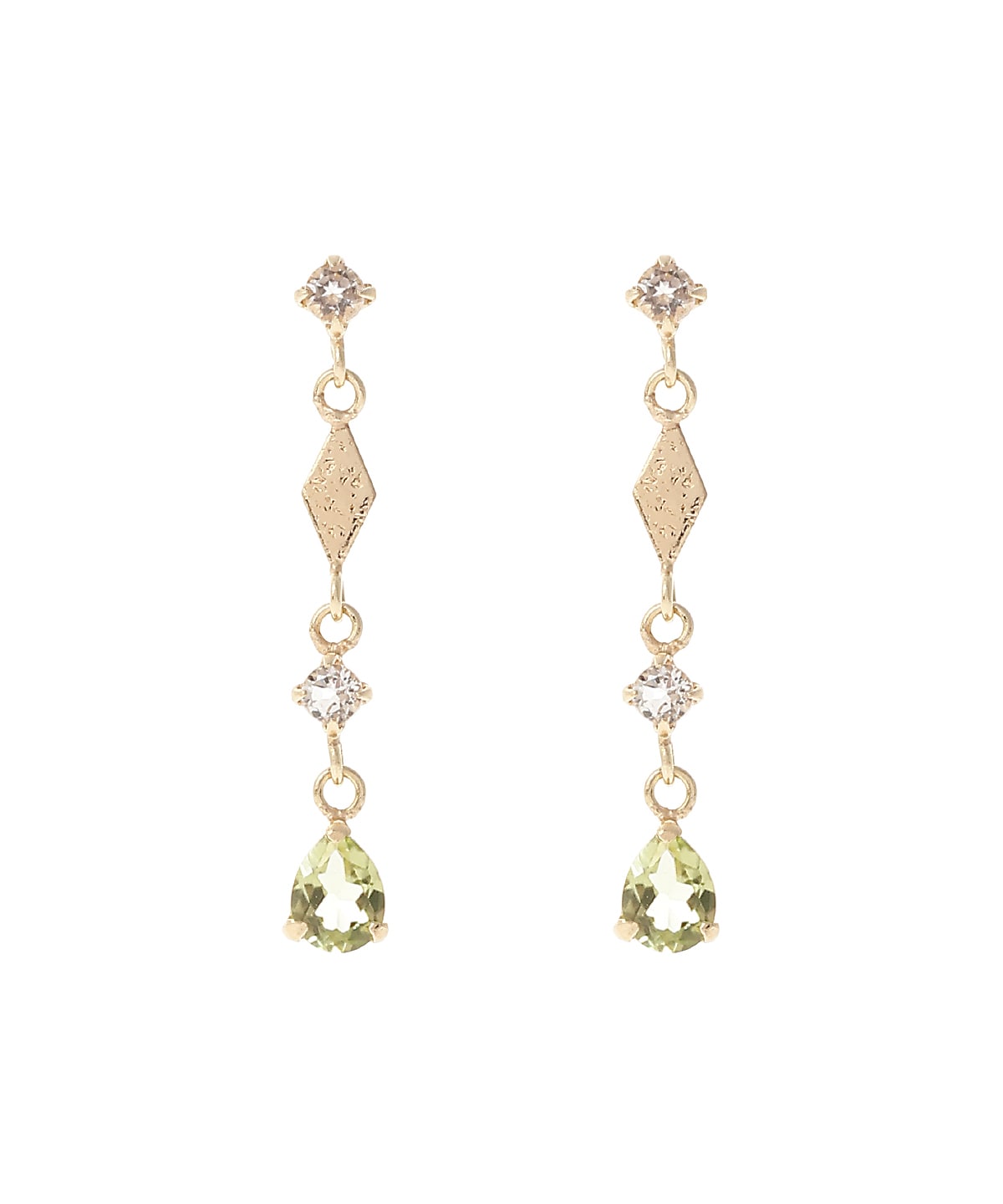 ≪8月誕生石≫ ペリドット ピアス(FREE K10 YG): Samantha Jewelry