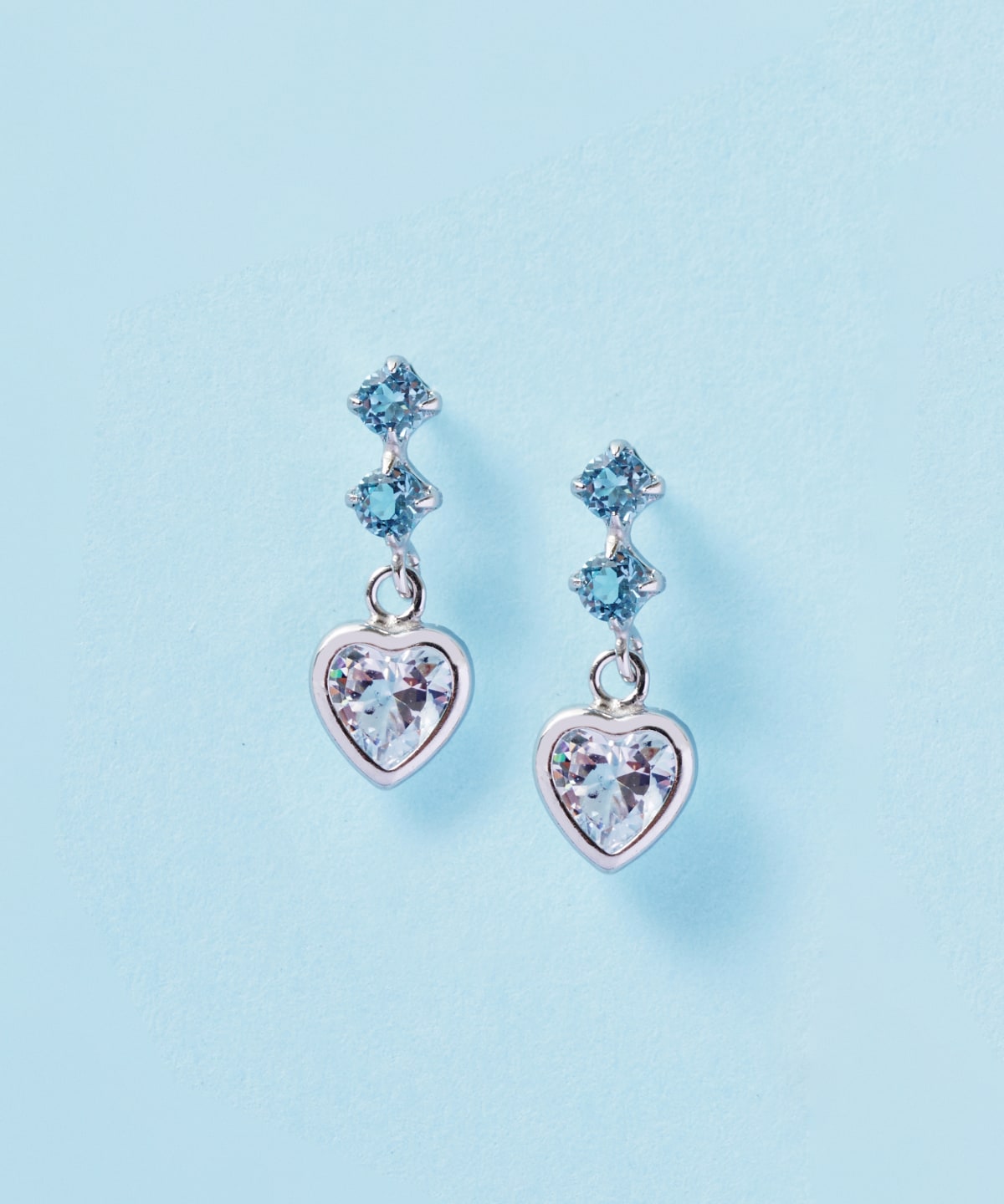 K10 WG ハートピアス≪11月 誕生石≫