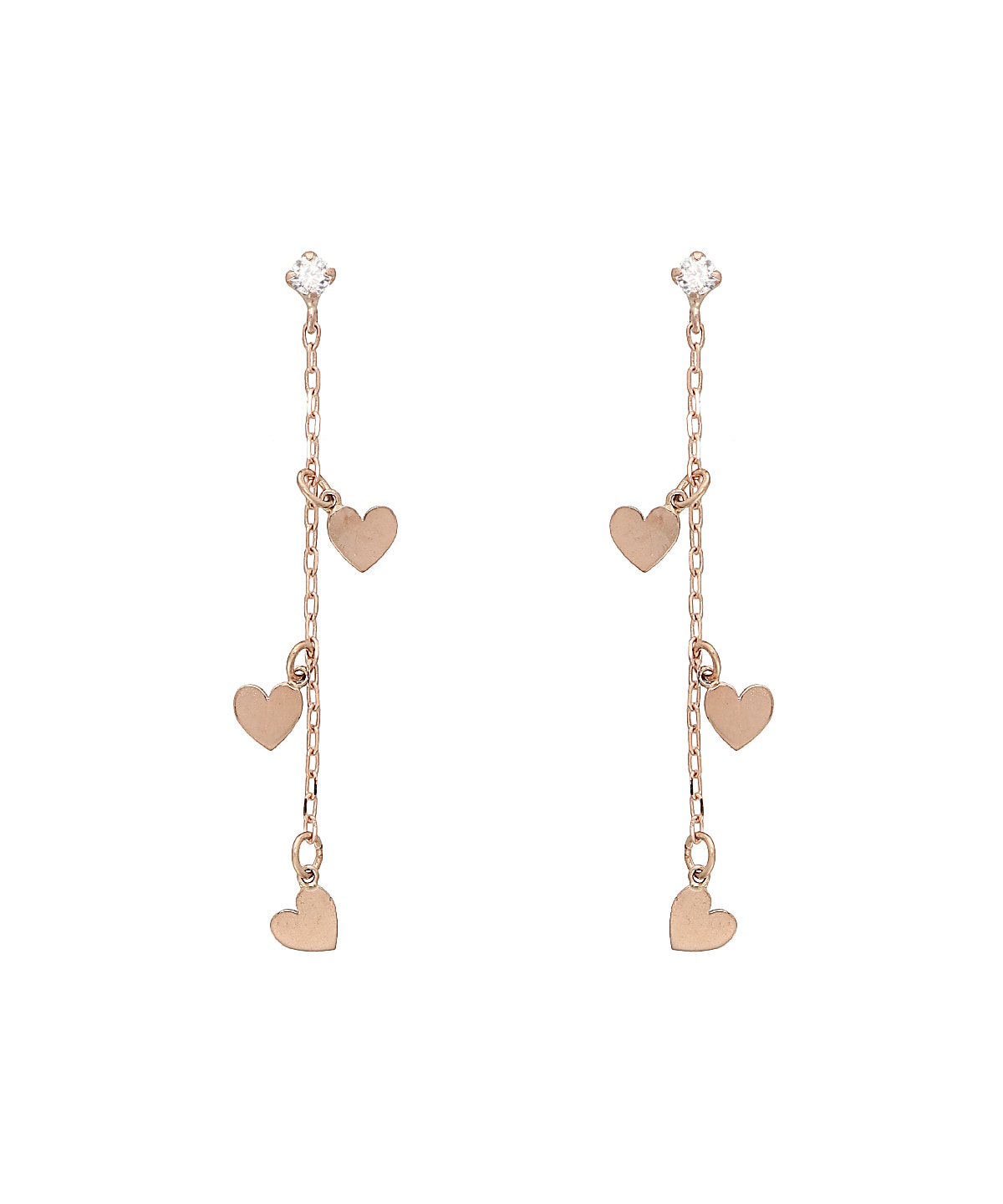 K10 PG チェーンピアス(ハート)