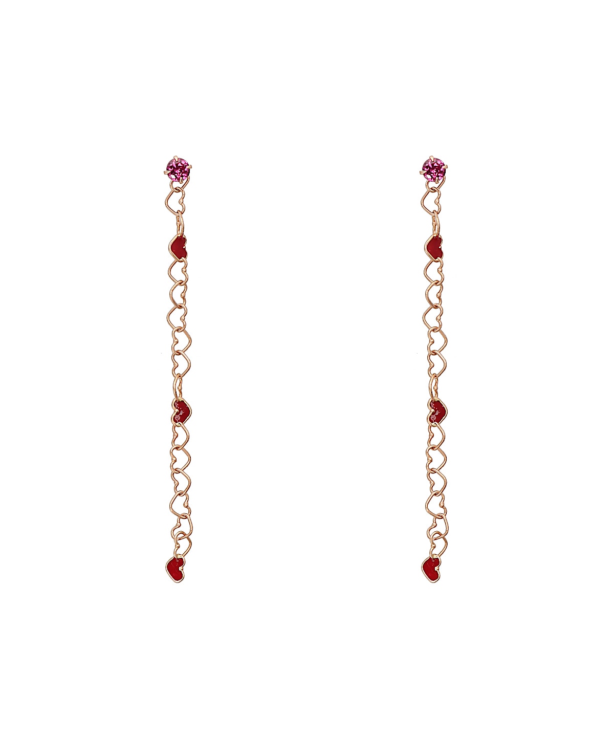 K10 PG ハートチェーンピアス														