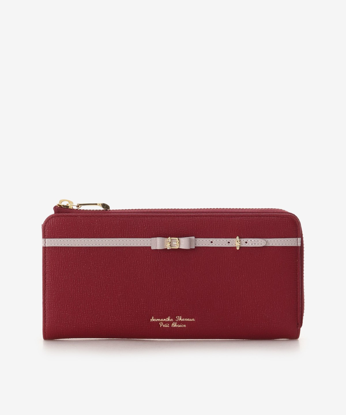 ビジューリボンベルトLジップ長財布