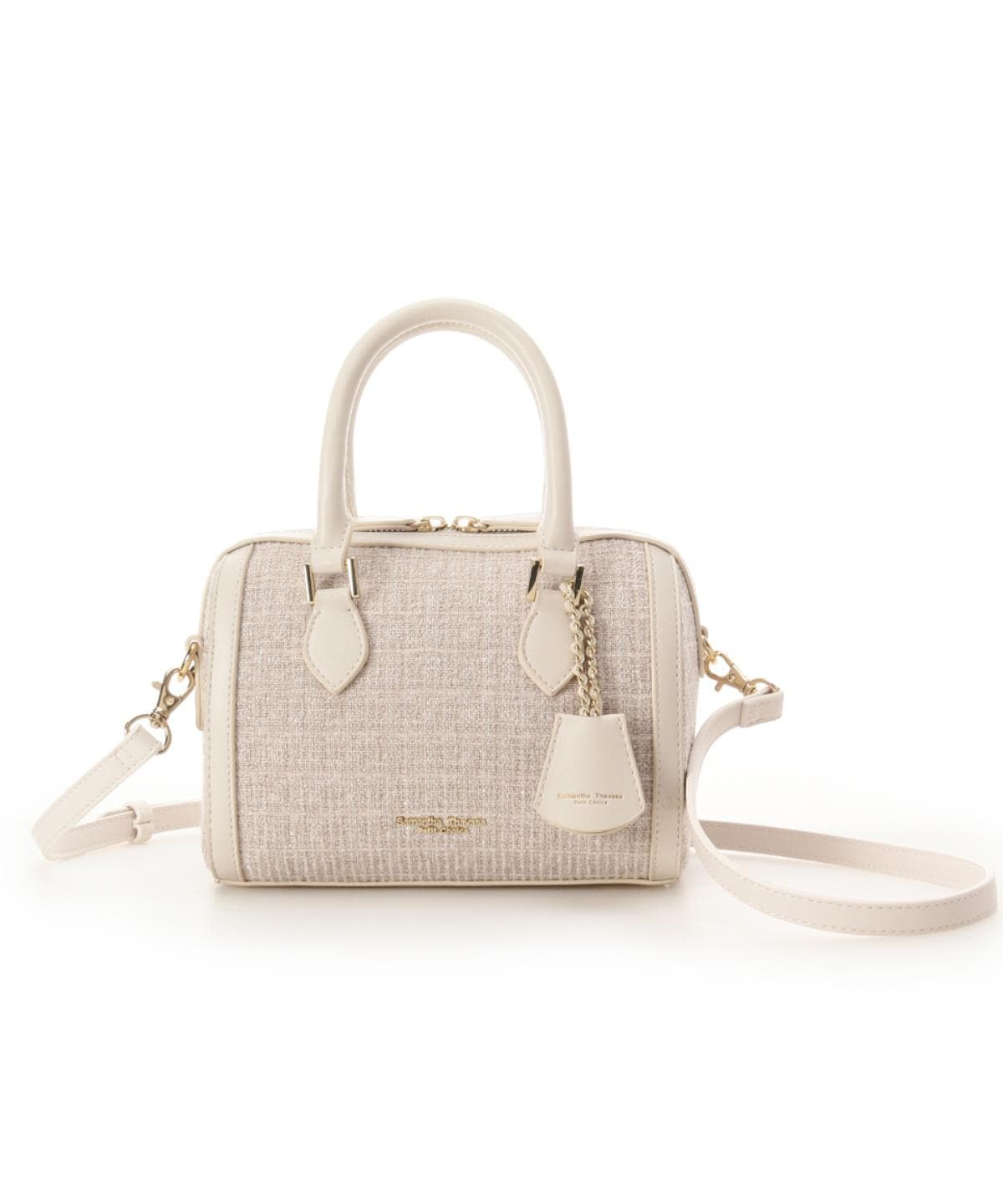 ツイード ボストンバッグ