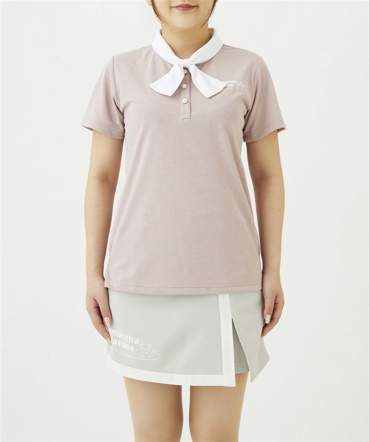 レトロ花柄ポロシャツ(36(S) ホワイト): Samantha Thavasa