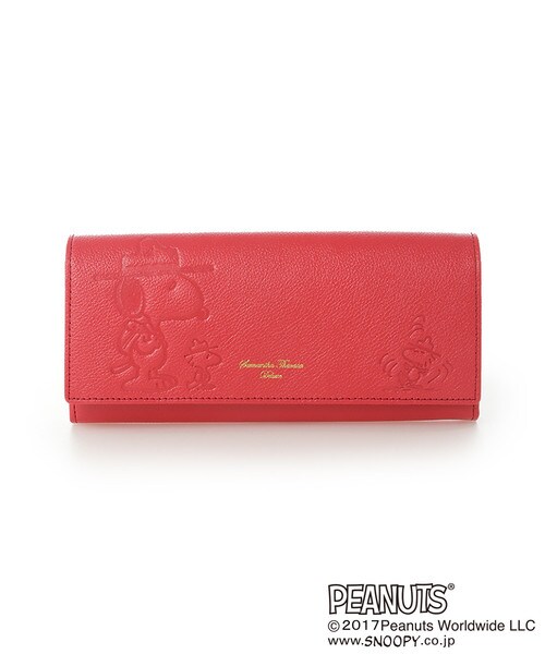 スヌーピービーグルスカウトかぶせ長財布 Free レッド Samantha Thavasaサマンサタバサグループ 公式オンラインショップ