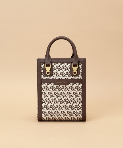 ST Jacquard シルエット 縦型スクエアトートバッグ