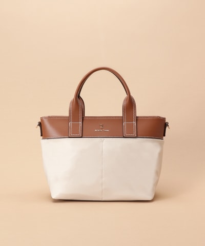 [Samantha Thavasa×d fashionコラボ]シンプルナイロン×合皮トート 小サイズ