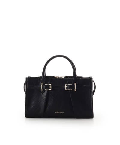 ベルトデザインワイドハンドバッグ(FREE ブラック): Samantha Thavasa