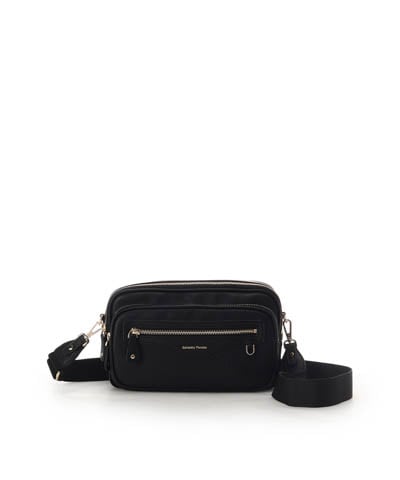 カジュアルテイストスクエアショルダーバッグ(FREE ブラック