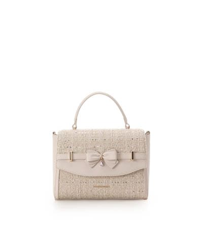 ツイードアクセントリボンショルダーバッグ