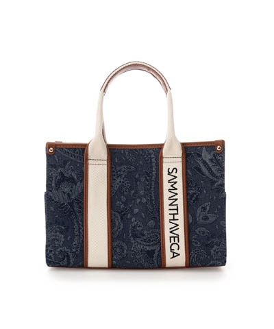 ロゴテープジャガード調トートバッグ（小）