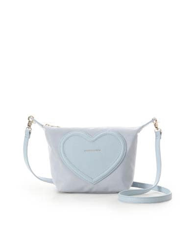 フロントハートナイロンショルダーバッグ