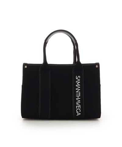 完売品⭐️新品タグ付き ❤️Sサイズ ANEW ロゴ　バケハ　ブラック 新色ロゴテープキャンバスハンドバッグ（小）(FREE ブラック