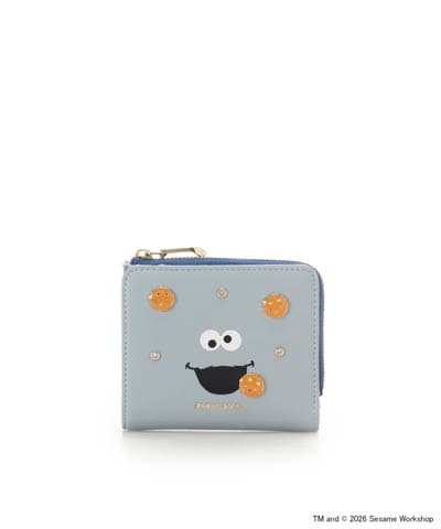 ハンドメイド お財布×ポシェット yukiemon すーちゃんメモリー セサミストリートコレクション「クッキーモンスター」折財布(FREE