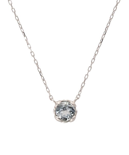 ≪3月誕生石≫ネックレス(40cm K10 ホワイト): Samantha Jewelry 