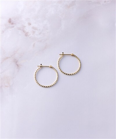≪WEB限定≫K10ツイストフープピアス　中
