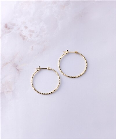 ≪WEB限定≫K10ツイストフープピアス　大