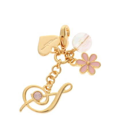 フラワーイニシャル ファスナーチャーム S(FREE ゴールド): Samantha